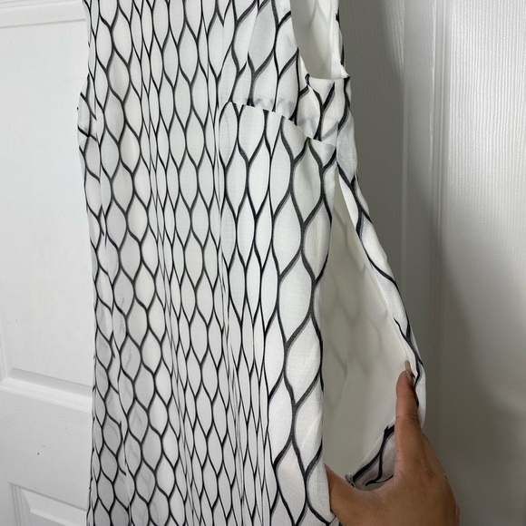 Irene Klairie Silk-Blend Sleeveless Shift Mini Dress Sz 40 - Picture 7 of 16